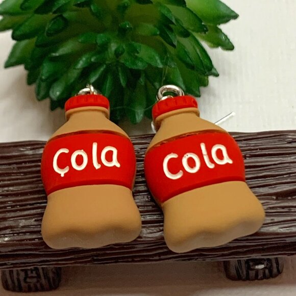 Cola Earring, Soda Earring, Pop Earring, Funny Food Earring, Gift Idea, Drink - Picture 2 of 7
